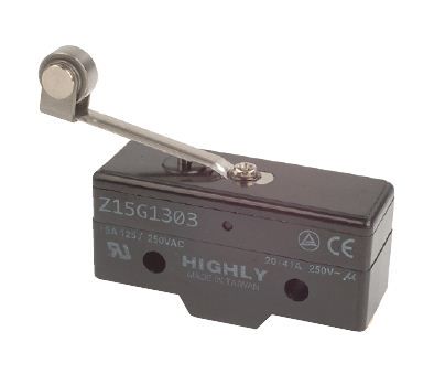 Mikroslēdzis ar sviru un rullīti HIGHLY Z15G1303