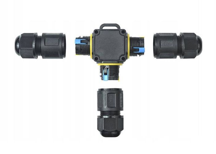 Ūdensnecaurlaidīgs kabeļu savienojums 3 ārā ar ātro savienotāju 3x 0,5 - 2,5 mm2 3 IP68, 450V 24A LXZE80 5902270789737