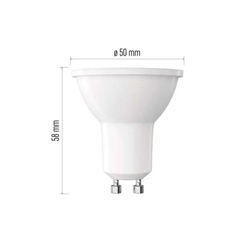LED spuldze GU10 230V MR16 7W 806lm, neitrāli balta, 4000K, 100°. ZQ8E43 8592920128459