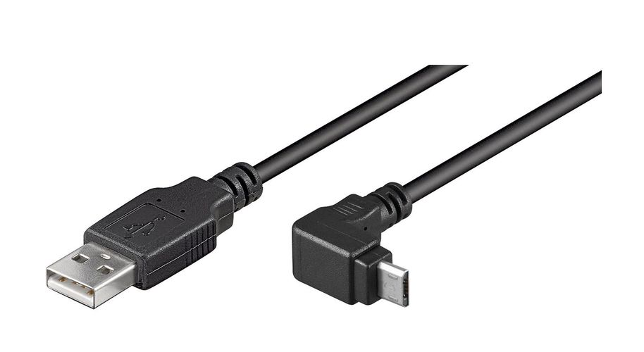 Kabelis USB2.0 A spraudnis - micro USB B spraudnis leņķī 1.8m CABLE-167-1.8/A 4040849953439