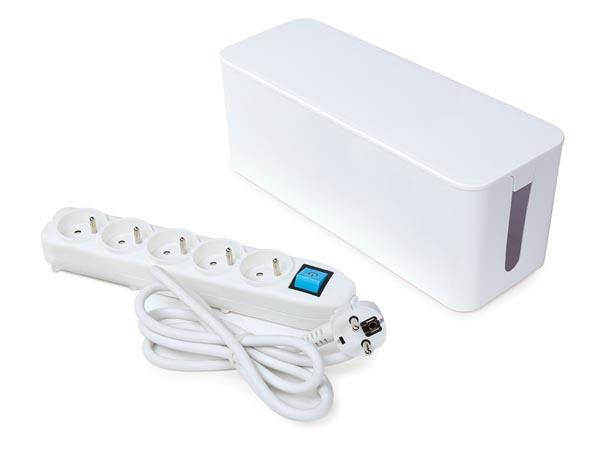 SOCKET OUTLET WITH CABLE ORGANIZER - 5 SOCKETS - FRENCH SOCKET EB5WSWO 5410329720575; 5410329720582