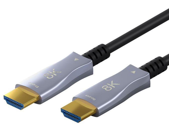 Kabelis HDMI-HDMI 10 m (HDMI 2.1) optiskais hibrīds 8K @ 60 Hz/ 4K @ 120 Hz Goobay 65558 4040849655586