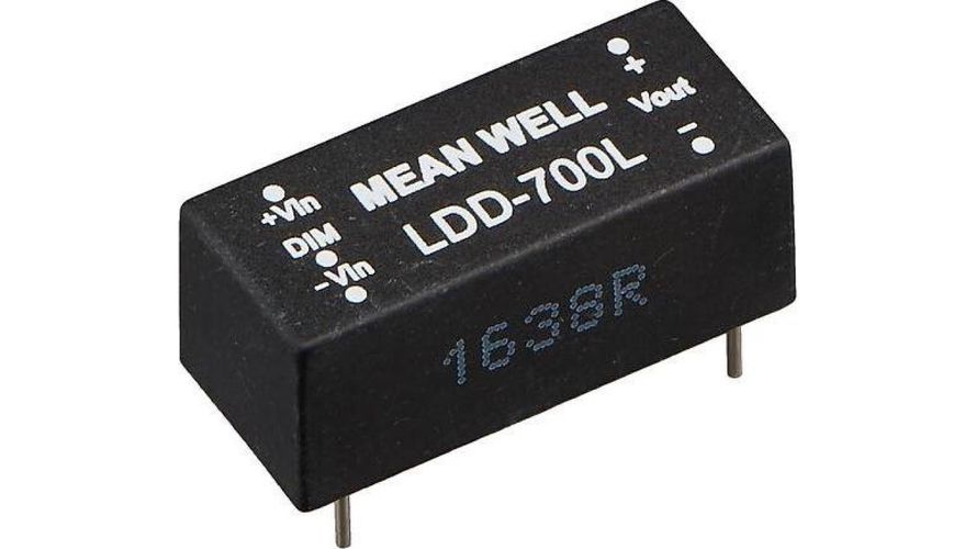 Sprieguma pārveidotājs DC/DC LED 9-36V:2-32V 500mA PWM dimeris MEAN WELL LDD-500L 4772081002322