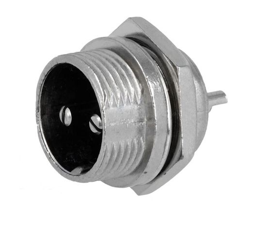 Kontaktligzda, mikrofona kontaktligzda, 2 kontakti, montējama uz paneļa AU/H-MIC2-M