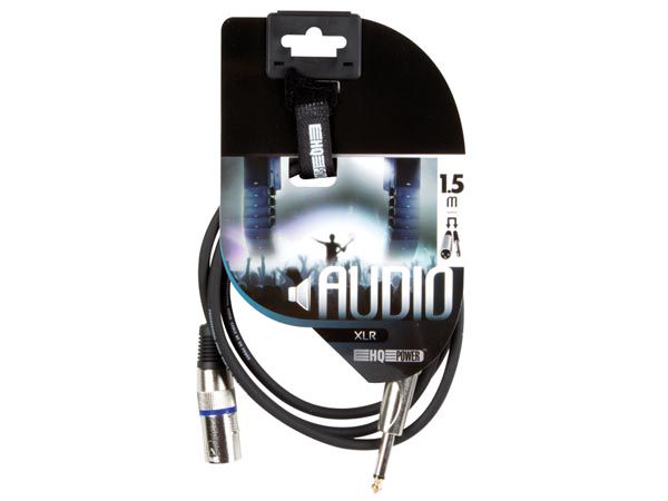 Profesionāls kabels XLR 3pin spraudnis - 6.3mm spraudnis mono 1.5m PAC116-1 5410329465247