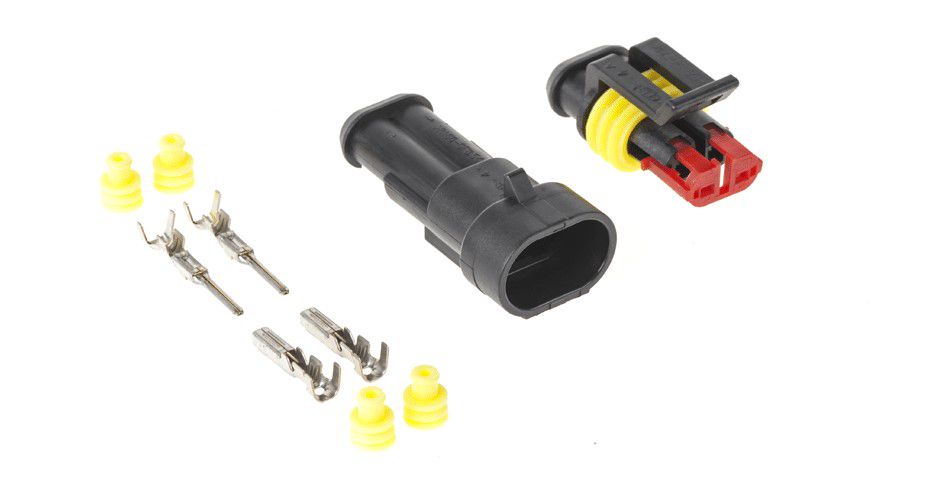 Hermētisks savienojuma bloks (kontaktligzda un kontaktdakša), 2poz, komplektā SuperSeal2 5901890004756