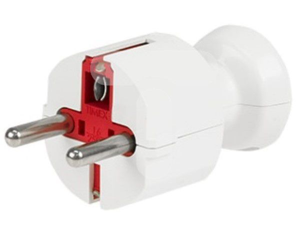 Kontaktdakša ar Zemējumu, Balta, 230V 16A AC/CX-3R-M 5907522199555