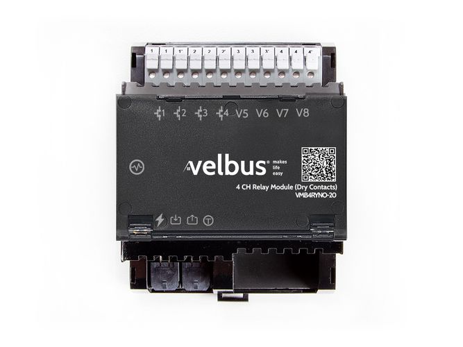 Four-channel relay module with potential-free outputs VMB4RYNO-20 5410329757069