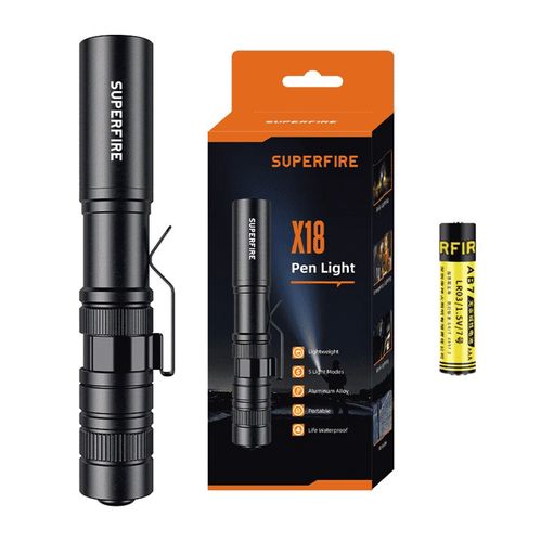 Lukturis MINI X18, 55lm, 5W, 1x AAA, 5 funkcijas, IP44 SUPERFIRE-X18 6975515771216