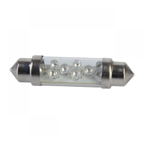 Spuldze 12V ar 9 LED balta SV8.5 Ø10x42mm ZAR0078 5901436737001