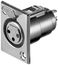 Microphone Chassis Female Socket, XLR female (3-pin), 3 Pin - XLR built-in socket (3-pin, stereo) 11221