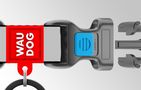 Waterproof glowing dog collar with QR passport WAUDOG 40 mm wide, 46-70 cm long, Waudog 4201000090