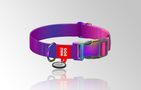 Nylon dog collar with QR code WAUDOG 15 mm wide, 25-35 cm long purple, Waudog 46529