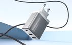 Vention FJAH0-EU USB(C+A)+HDMI GaN mains charger (60W/5W/4K@60Hz) (grey), Vention FJAH0-EU