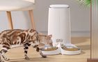 Automatic Pet Feeder Rojeco 4L Button Version (double bowl), Rojeco PTM-003 dual