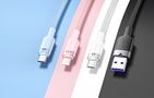 USB 2.0 A to 3-in-1 6A cable Vention CTRPG 1.5M (pink), Vention CTRPG