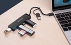 Huib 2in1 USB-C Interface, 4-port USB 3.0 and Power Adapter Vention CHTBB 0.15m, Vention CHTBB