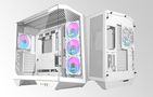 Darkflash DY470 computer case (white) + 4 fans + GPU bracket, Darkflash DY470 fans+holder Wh