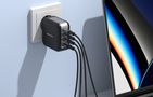 Wall charger GaN Rocoren 3x USB-C, 1x USB, Power Delivery 3.0, 100W (black), Rocoren RCCT3P1A-ZXA01