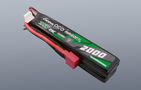 Gens Ace 25C 2000mAh 2S2P 7.4V Saddle Airsoft Gun Lipo Battery with Mini Deans(T) Plug, Gens ace GEA20002S25D2