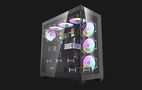 Darkflash DS900 computer case (black) + 7 ARGB fans, Darkflash DS900 Black + fans