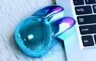 MOFII Wireless+Bluetooth Mouse Rabbit M6DM Chromed (Blue), MOFII M6DM Chromed Blue