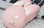 MOFII Wireless Mouse + Bluetooth Rabbit M6DM Oil Painting (White-Pink), MOFII M6DM Oil Pink