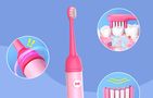 Sonic toothbrush for kids with app and tip set Bitvae K7S (pink), Bitvae K7S pink