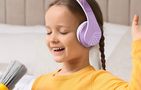 Wireless Headphones for kids PowerLocus P2 (pink-white), PowerLocus pwl-p2kids-metalpurp