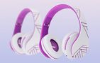 Wireless Headphones PowerLocus P2 (white-purple), PowerLocus pwl-p2-whiteviolet