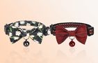 Collar set Dogness for cats 2 pcs (Daisy Black/Waterproof Red), Dogness COLLAR DAISY