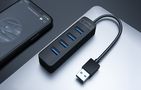 Orico TWU3 USB to 4x USB 3.0 Hub Adapter (black), Orico TWU3-4A-BK-EP-IP