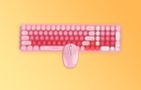 MOFII Baby Bear Wireless Keyboard + Mouse Set (pink), MOFII SMK-682M8AG Pink