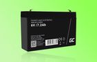 Maintenance-free AGM VRLA Battery Green Cell AGM39 6V 7.2Ah (for alarm system, cash register, toy), Green Cell AGM39