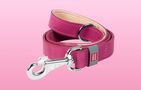 WAUDOG natural leather dog leash 20 mm wide, 122 cm long pink, Waudog 08147