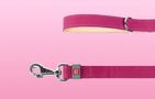 WAUDOG natural leather dog leash 20 mm wide, 122 cm long pink, Waudog 08147