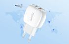 Foneng EU41 USB-C+USB-A 20W mains charger (white), Foneng EU41 Single