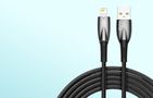 USB cable for Lightning Baseus Glimmer Series, 2.4A, 2m (Black), Baseus CADH000301