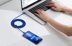 Baseus Crystal Shine cable USB-C to Lightning, 20W, PD, 2m (blue), Baseus CAJY000303