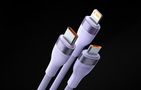 3in1 USB cable Baseus Flash Series 2, USB-C + micro USB + Lightning, 100W, 1.5m (purple), Baseus CASS030205