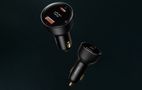 Car charger Baseus Superme, USB, USB-C, 100W (black), Baseus CCZX-01