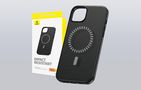 Magnetic Phone Case for iPhone 15 Plus Baseus Fauxther Series (Black), Baseus P60157305113-02