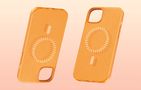 Magnetic Phone Case for iPhone 15 Plus Baseus Fauxther Series (Orange), Baseus P60157305713-02