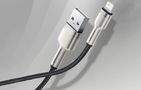 USB cable for Lightning Baseus Cafule, 2.4A, 2m (white), Baseus CALJK-B02