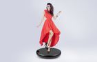 Rotating display stand Puluz with power socket 45 cm (black), Puluz PU3147EU