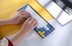 Wireless mechanical keyboard Dareu EK868 Bluetooth (white&blue&yellow)), Dareu TK568B08605R