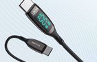 USB-C to USB-C cable BlitzWolf BW-TC23, with display, 100W, 0.9m (black), BlitzWolf BW-TC23