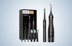 Sonic toothbrush with tip set and water fosser FairyWill FW-5020E + FW-E11 (black), FairyWill FW-5020E + FW-E11