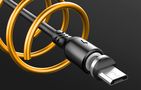 Foneng X62 Magnetic 3in1 USB to USB-C / Lightning / Micro USB Cable, 2.4A, 1m (Black), Foneng X62 3 in 1 / Black