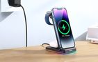 3in1 Wireless Charging Station Joyroom JR-WQN01 (black), Joyroom JR-WQN01